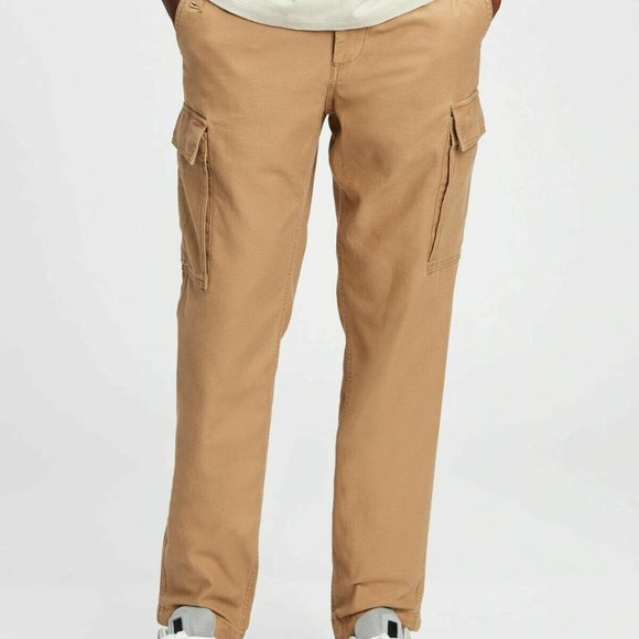 GAP Pants Gap Mens Light Brown Slim Tapered Fit Cargo Pants 33x3